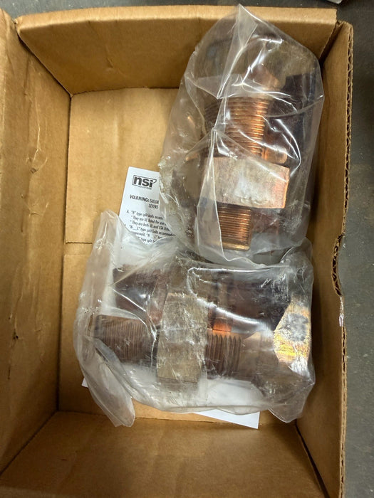 BOX OF 2 NSI N-1000 SPLIT BOLT CONNECTORS N-1000 COOPER 4/0-1000 STR CU