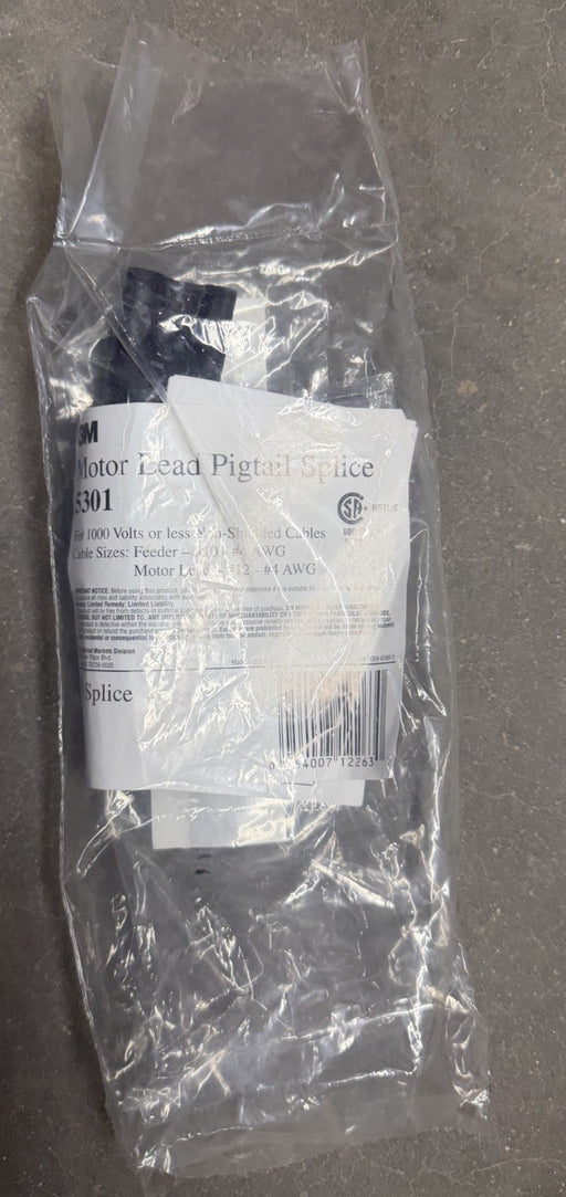 3M 5301 Motor Lead Pigtail Splice  Kit 1000 volt #10-#4 feeder or #12-#4 motor