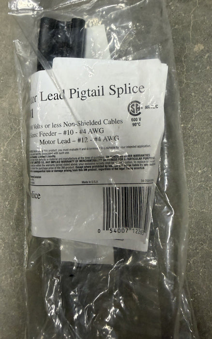 3M 5301 Motor Lead Pigtail Splice  Kit 1000 volt #10-#4 feeder or #12-#4 motor