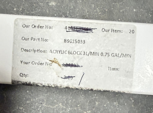 John Crane Safeunit 22400050 SEAL WATER BLOCK .75GAL/MIN 3L/MIN NIB