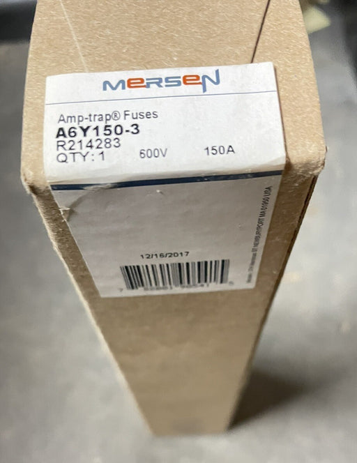 NEW 2017 Mersen-Ferraz A6Y150-3 150A 600V  Amp-Trap