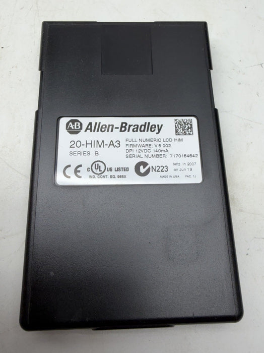 ALLEN BRADLEY 20-HIM-A3 VFD HIM SER B 20HIMA3 DRIVE DISPLAY CONTROL PANEL KEYPAD