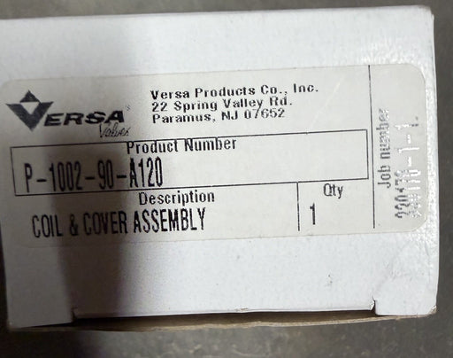 VERSA P-1002-90P-A120 coil and cover assembly for solenoid valve