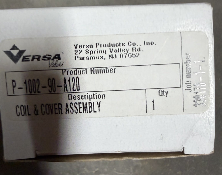 VERSA P-1002-90P-A120 coil and cover assembly for solenoid valve