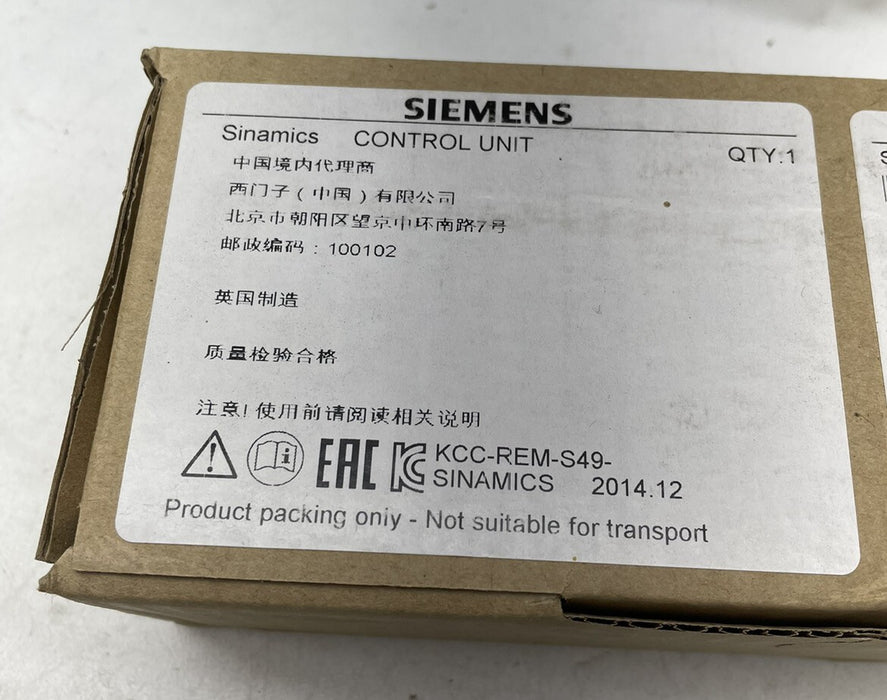 NEW 2014 SINAMICS CONTROL UNIT CU240E-2 PN 6SL3244-0BB12-1FA0 6SL32440BB121FA0