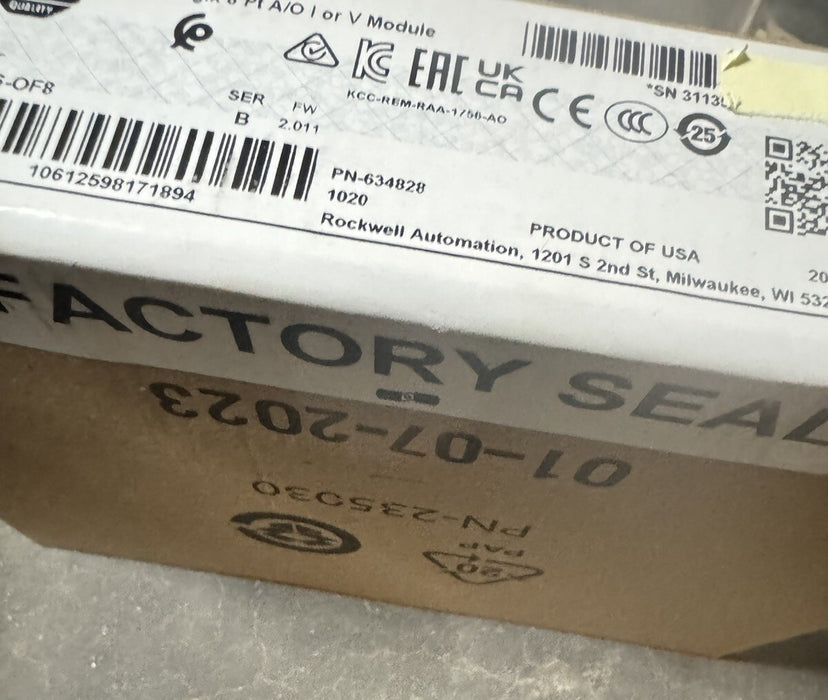 1756-OF8 NEW SEALED ALLEN BRADLEY Controllogix 8PT ANALOG OUT 1756-0F8 634828