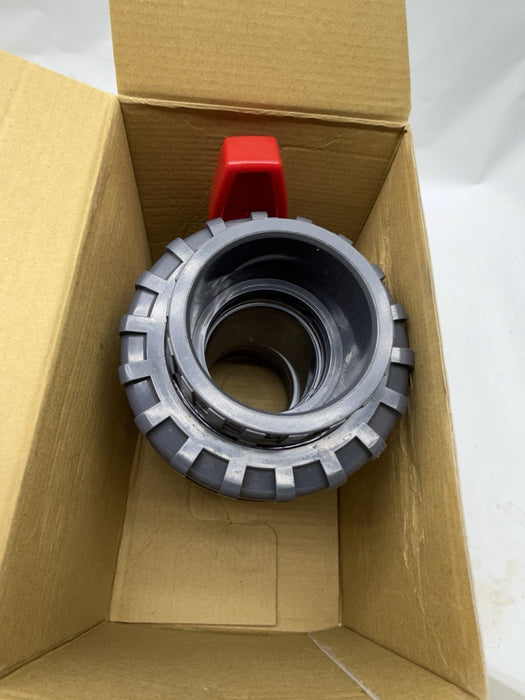 FNW FNW340NAVK 2" PVC True Union Ball Valve, 150 PSI @ 73F, EPDM, PTFE