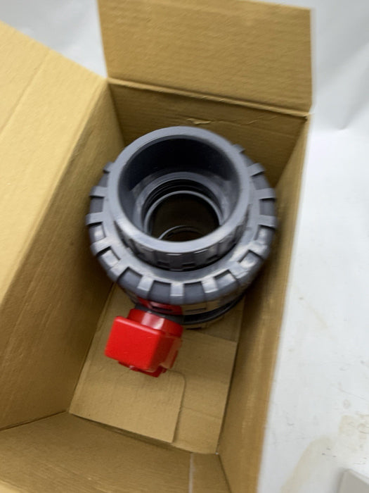 FNW FNW340NAVK 2" PVC True Union Ball Valve, 150 PSI @ 73F, EPDM, PTFE
