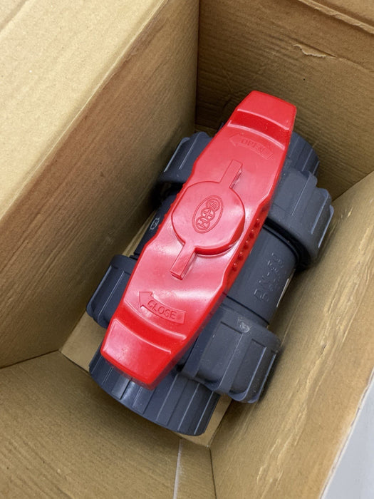 FNW FNW340NAVK 2" PVC True Union Ball Valve, 150 PSI @ 73F, EPDM, PTFE