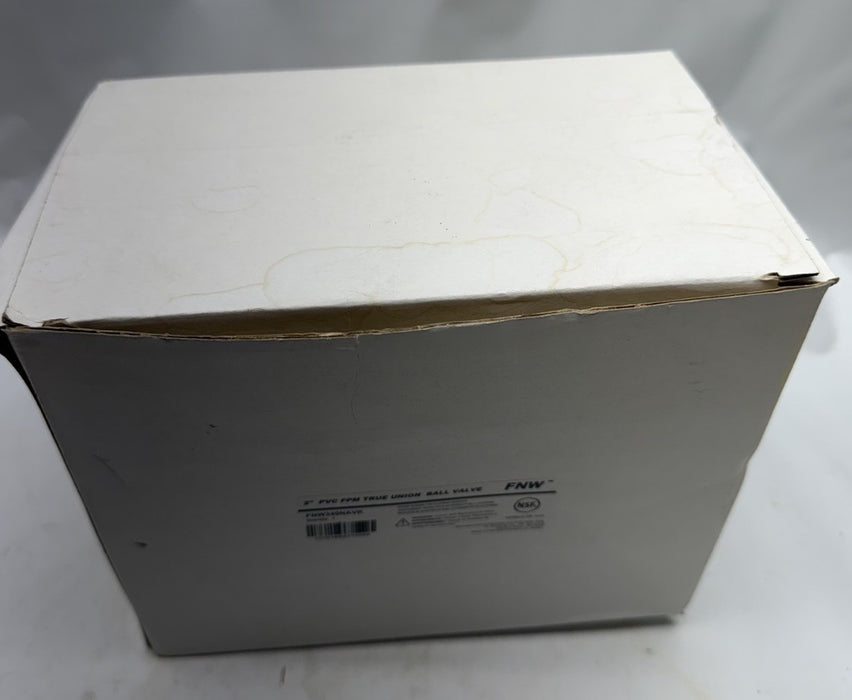 FNW FNW340NAVK 2" PVC True Union Ball Valve, 150 PSI @ 73F, EPDM, PTFE