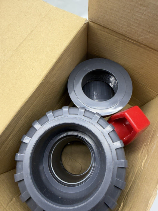 FNW FNW340NAVK 2" PVC True Union Ball Valve, 150 PSI @ 73F, EPDM, PTFE