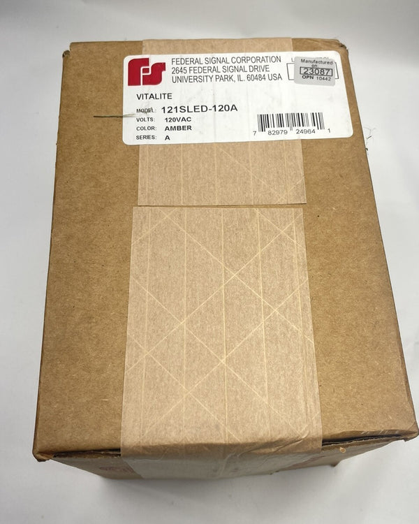 NEW SEALED FEDERAL SIGNAL 121S-120A LIGHT 120VAC ROTATING SERIES A AMBER