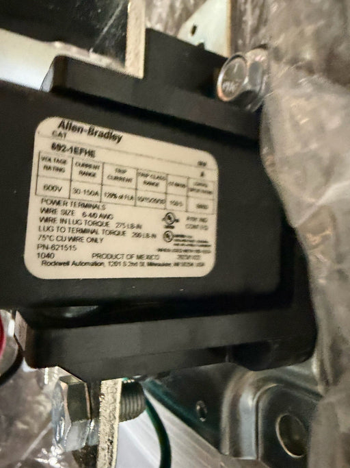 Allen Bradley 592-1EFHE  E1 PLUS Overload Relay 30-150 Amp range NNB PN-621515