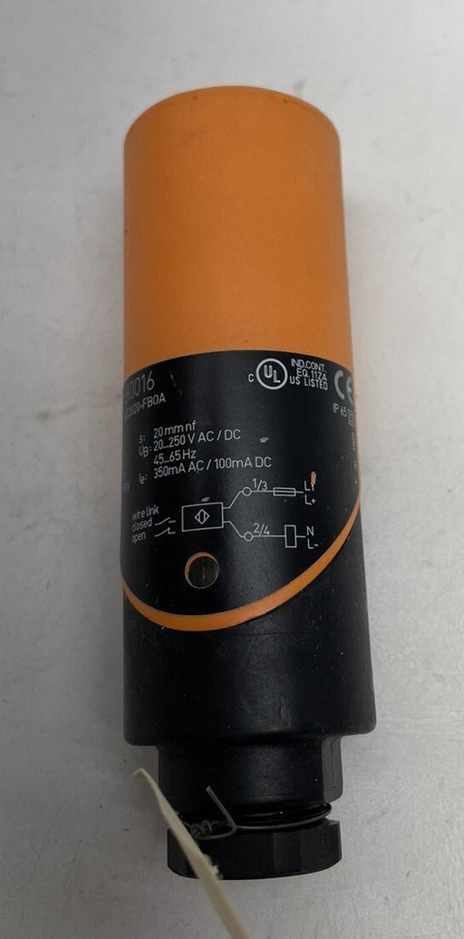NEW IFM EFECTOR IB016 / IBE2020-FBOA 20MM SENSING DIST 20-250 VAC/DC WIRE LINK