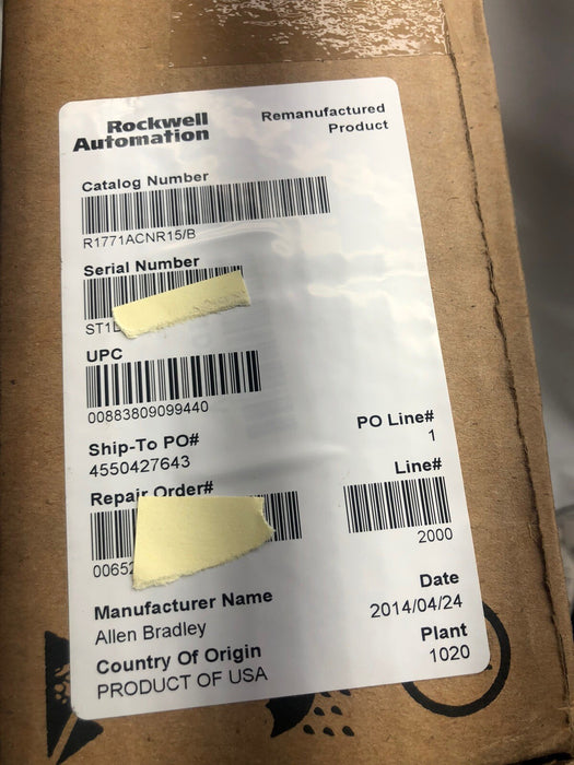 2014 REMAN 1771ACNR15 ALLEN BRADLEY 1771-ACNR15 B Controlnet Adapter PLC-5