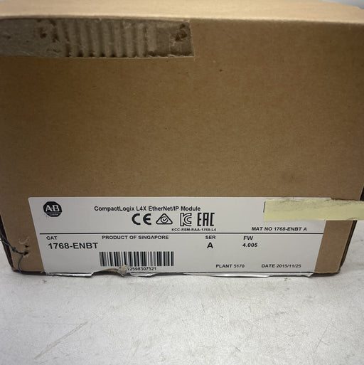 2015 New 1786-ENBT Allen Bradley COMPACTLogix L4X EtherNet/IP  Module NIB