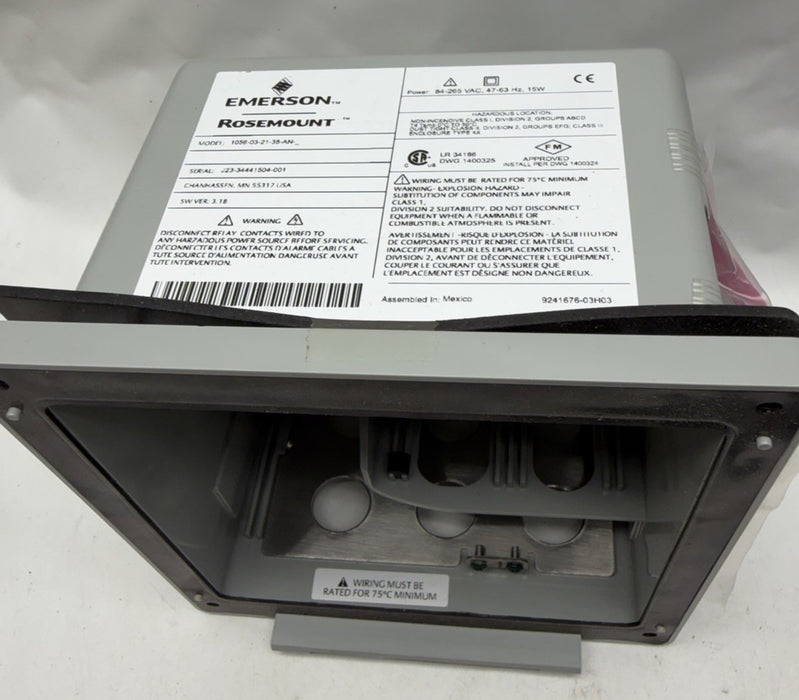 1056 NEW NO BOX 1056-03-21-38-AN EMERSON ROSEMOUNT PH ANALYZER Housing Only
