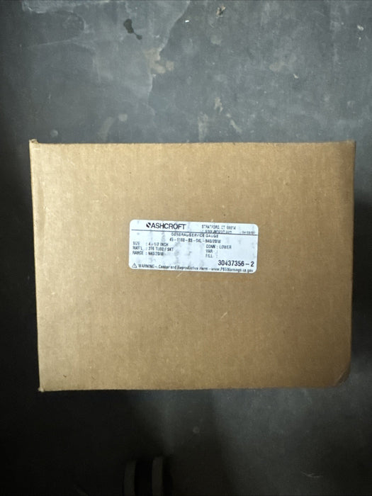 45-1188-SS-04L-N40/20IW ASHCROFT 1188 LOW PRESSURE BELLOWS GAUGE -40 TO 20 INH2O