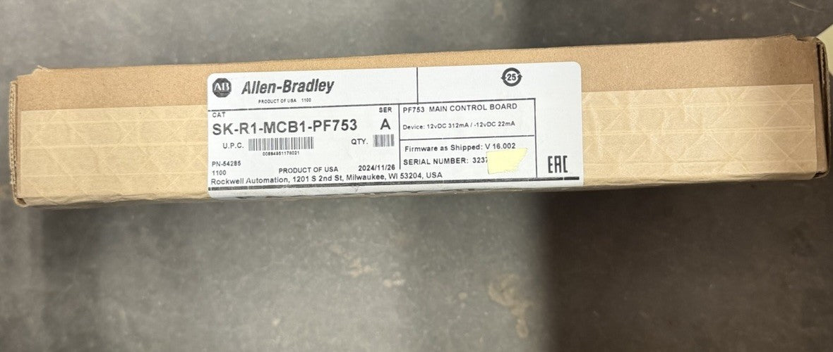 NEW SEALED 2024 ALLEN BRADLEY POWERFLEX PF753 SK-R1-MCB1-PF753 MAIN CONTROL VFD