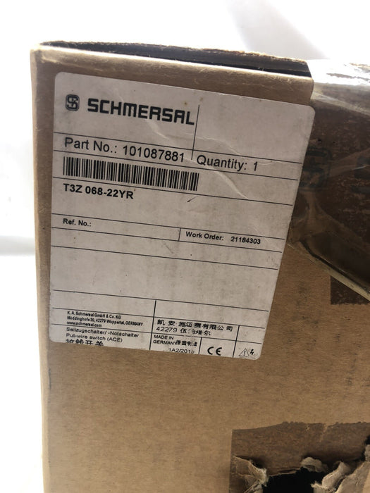NEW SCHMERSAL T3Z068-22YR 101087881 PULL CABLE EMERGENCY STOP T3Z 068-22YR