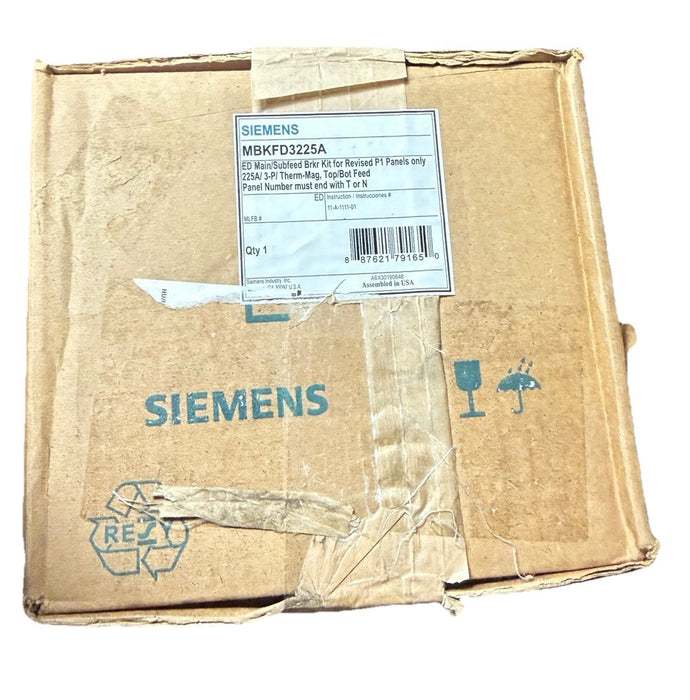 Siemens MBKFD3225A  Circuit Breaker FXD63B225 AND Mounting Kit FOR P1 PANELBOARD