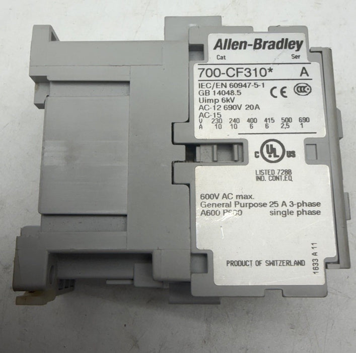 NNB Allen Bradley Bulletin 700 Control Relay   700-CF310E