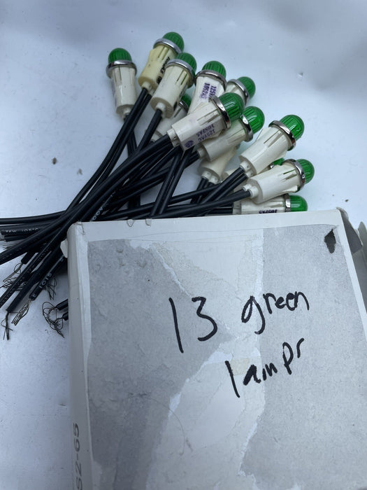 52PC NEW 1050A4 120 VAC PILOT LIGHT LAMPS W/ FLYING LEADS CLEAR WHITE RED GREEN