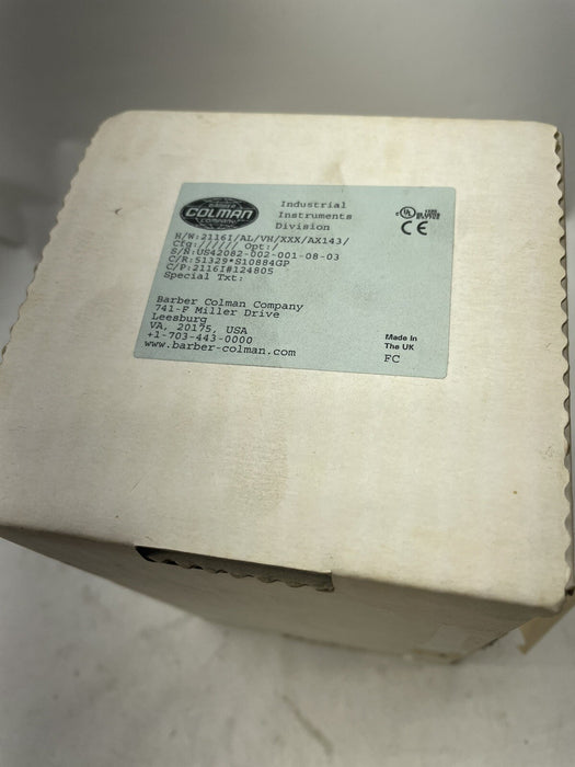 NEW BARBER COLMAN 2116I/AL/VH/XXX/AX143 INVENSYS EUROTHERM TEMPERATURE CONTROL