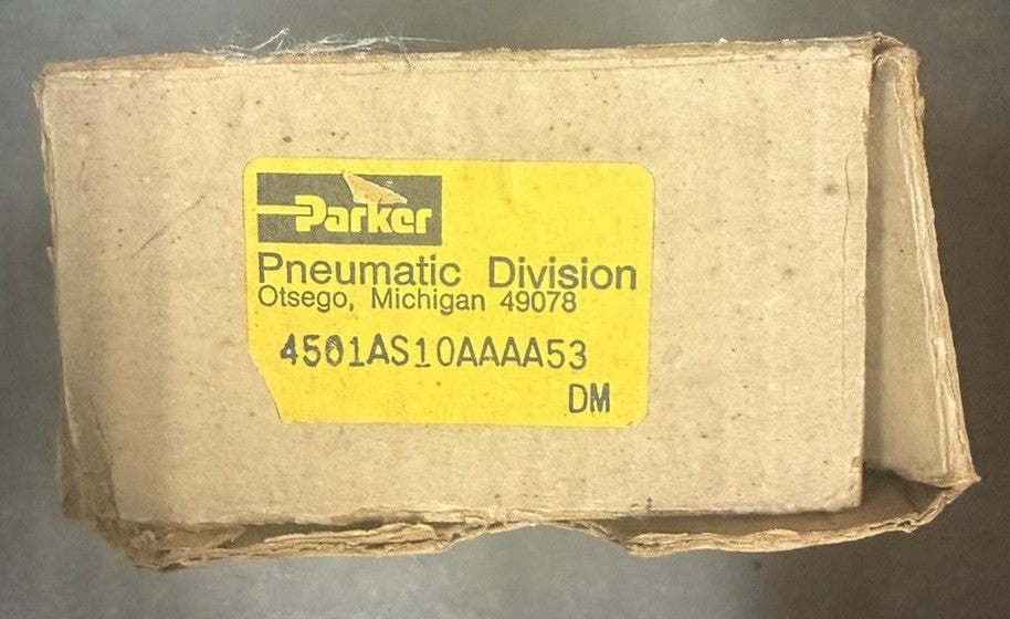 PARKER PNEUMATIC DIRECTIONAL AIR CONTROL VALVE 4501AS10AAAA53 SOLENOID