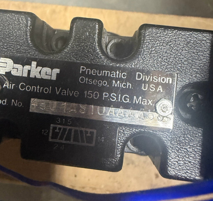 PARKER PNEUMATIC DIRECTIONAL AIR CONTROL VALVE 4501AS10AAAA53 SOLENOID