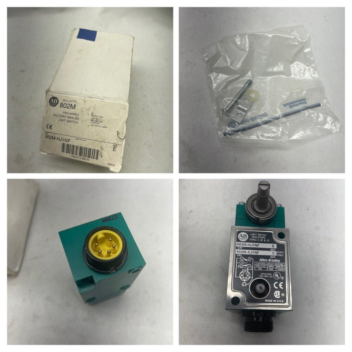 NEW ALLEN BRADLEY 802M-HJ1NF PRE-WIRED SEALED LIMIT SWITCH CW/CCW 2 CIRCUIT