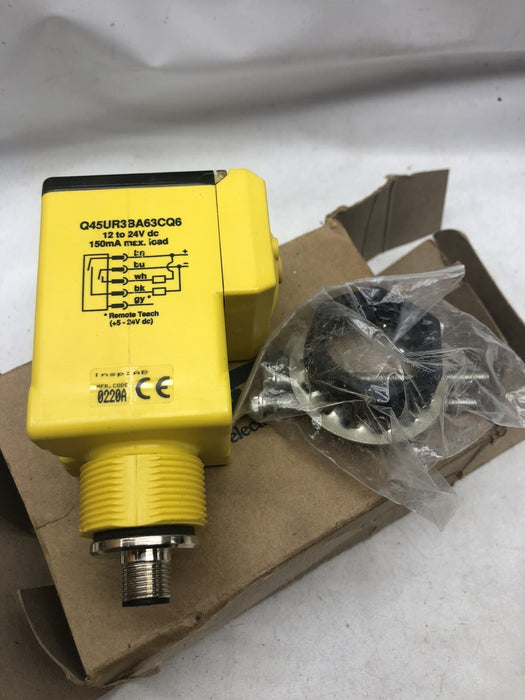 NEW BANNER ENGINEERING Q45UR3BA63CQ6 / 53011 Q45UR Series Remote Transducer