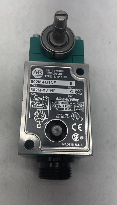 NEW ALLEN BRADLEY 802M-HJ1NF PRE-WIRED SEALED LIMIT SWITCH CW/CCW 2 CIRCUIT