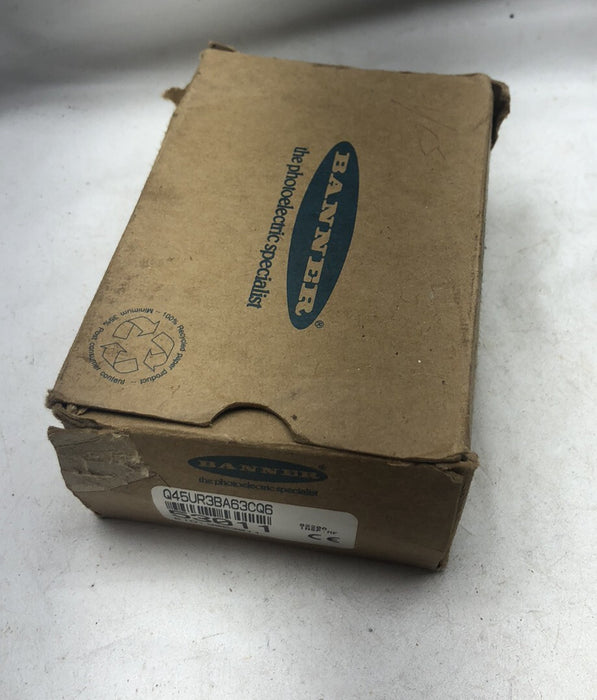NEW BANNER ENGINEERING Q45UR3BA63CQ6 / 53011 Q45UR Series Remote Transducer