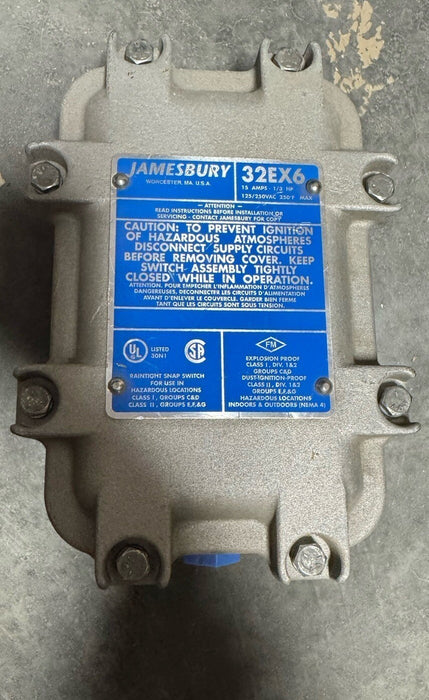 NEW NELES-Jamesbury 32EX6 Snap Limit Switch 15 Amps 1/3HP EXPLOSION PROOF
