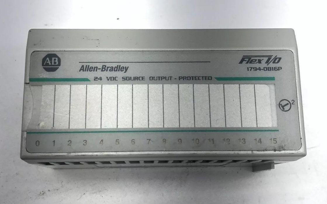 1794-OB16P /A ALLEN BRADLEY FLEX I/O 24 VDC SOURCE OUTPUT MODULE PROTECTED