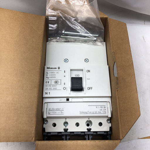 NEW MOELLER N1-100-NA 3-POLE MOLDED CASE DISCONNECT CIRCUIT BREAKER 100A EATON