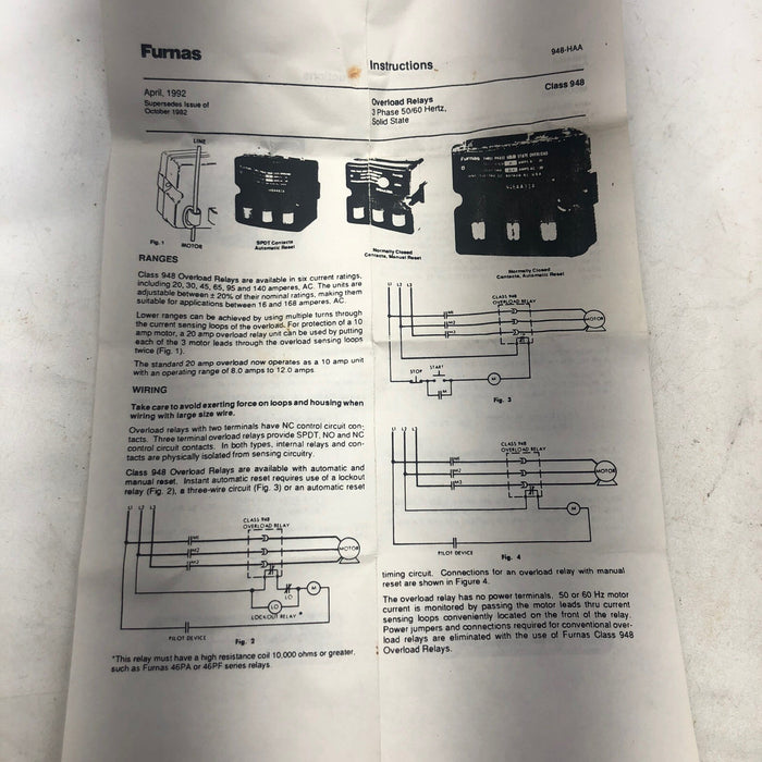 NEW FURNAS CONTROL MODULE 948AA32E THREE PHASE SOLID STATE OVERLOAD