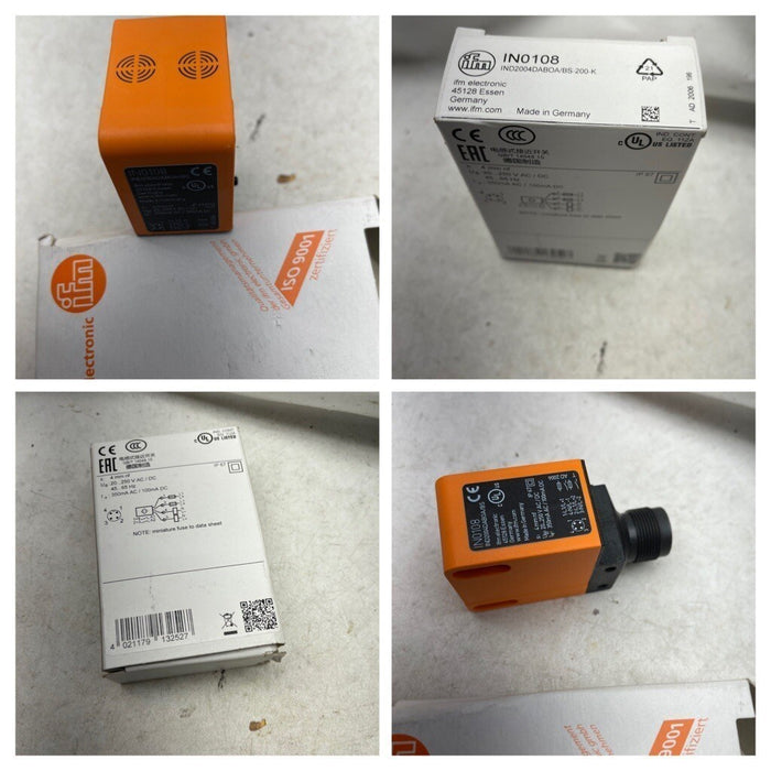NEW IFM EFECTOR IN0108 IND2004DABOA-200-K DUAL INDUCTIVE ACTUATORS IN0108 Prox