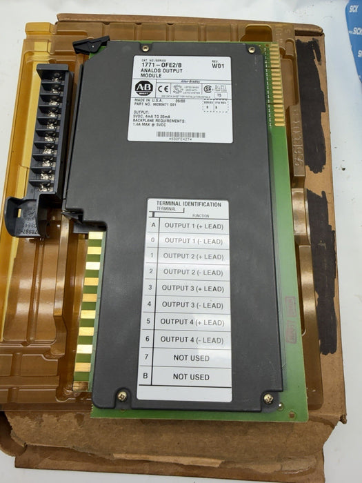 New in box 1771-OFE2 Allen Bradley Current 4-20ma Analog Output Module