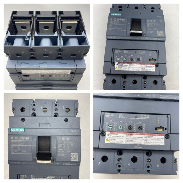 NEW SIEMENS 250A MCCB 3VA6325-7HN31-0AA0 ETU350 LSI 3ZW1012-1VA23-1AA0