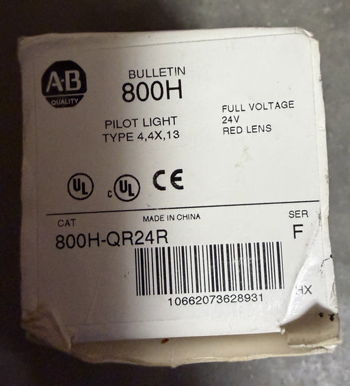 Allen-Bradley 800H-QR24R 30mm Pilot Light Red 24V