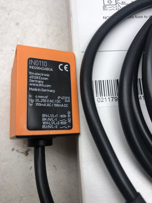NEW IFM EFECTOR IN0110 / IND2004DABOA DUAL INDUCTIVE SENSOR FOR VALVE ACTUATORS