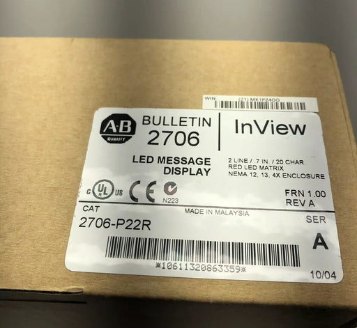 2706-P22R NEW SEALED ALLEN-BRADLEY INVIEW MESSAGE LED DISPLAY