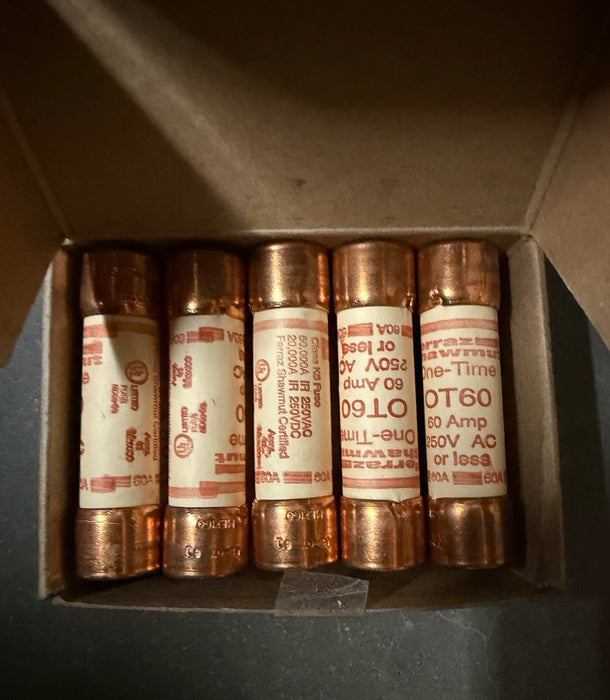 GOULD Shawmut One-Time fuse 60A 250V - OT60 CLASS K5 (Box of 10)