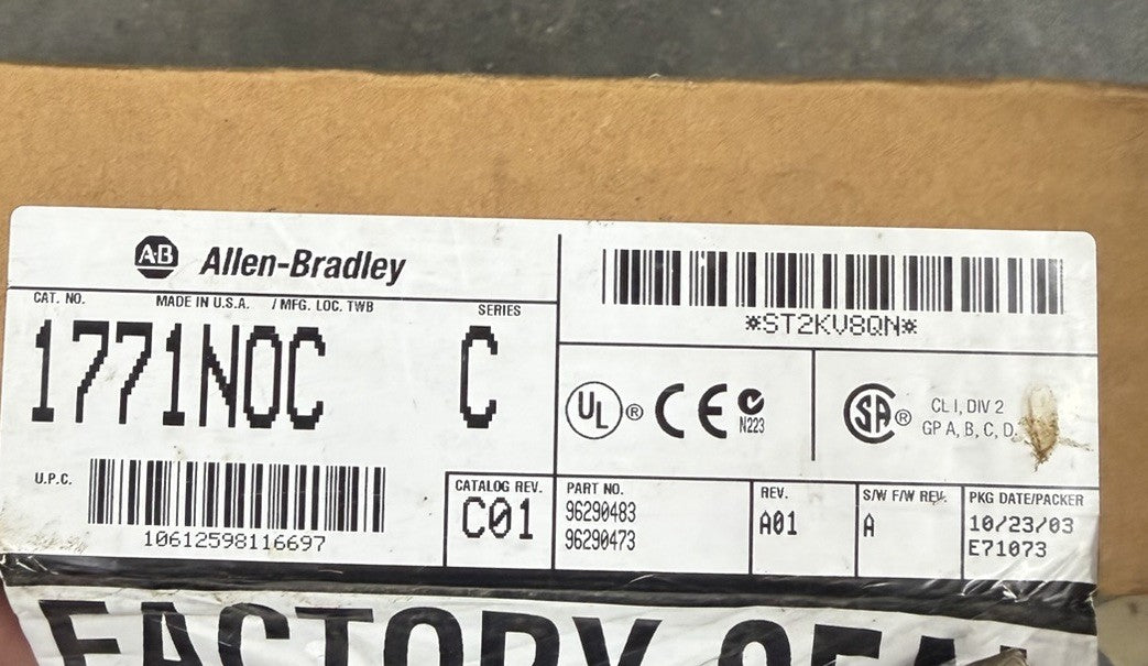 1771-NOC NEW 2003 ALLEN BRADLEY 1771NOC HIGH RESOLUTION ANALOG OUTPUT PLC-5 NIB