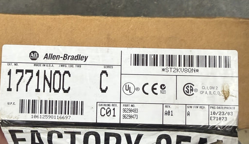 1771-NOC NEW 2003 ALLEN BRADLEY 1771NOC HIGH RESOLUTION ANALOG OUTPUT PLC-5 NIB