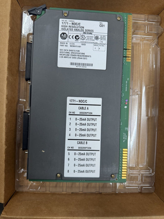 1771-NOC NEW 2003 ALLEN BRADLEY 1771NOC HIGH RESOLUTION ANALOG OUTPUT PLC-5 NIB