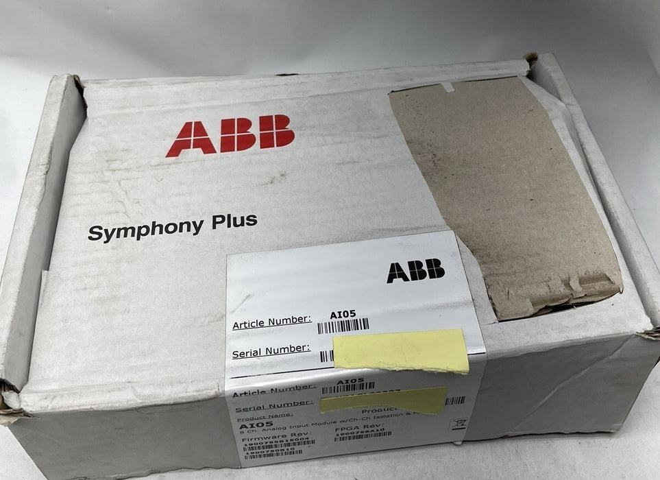 NEW ABB AI05 SYMPHONY PLUS ANALOG INPUT MODULE 8 CHANNEL ISOLATED HART 4-20 1-5V