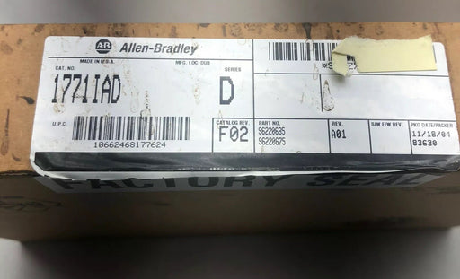 NEW 1771IAD ALLEN BRADLEY 1771-IAD /D 120V AC/DC INPUT MODULE 2004 NIB NOS